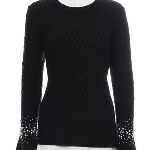 Karl Lagerfeld Sweater with Pearl Accents